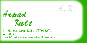 arpad kult business card